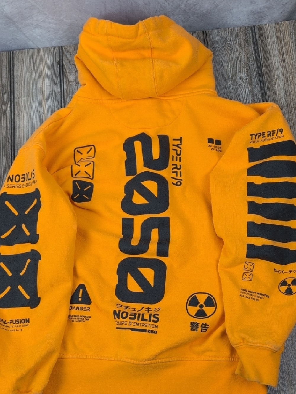 Fabric of the Universe | 2050 Cyber-Tech Zip Hoodie Size M - Picture 10 of 11